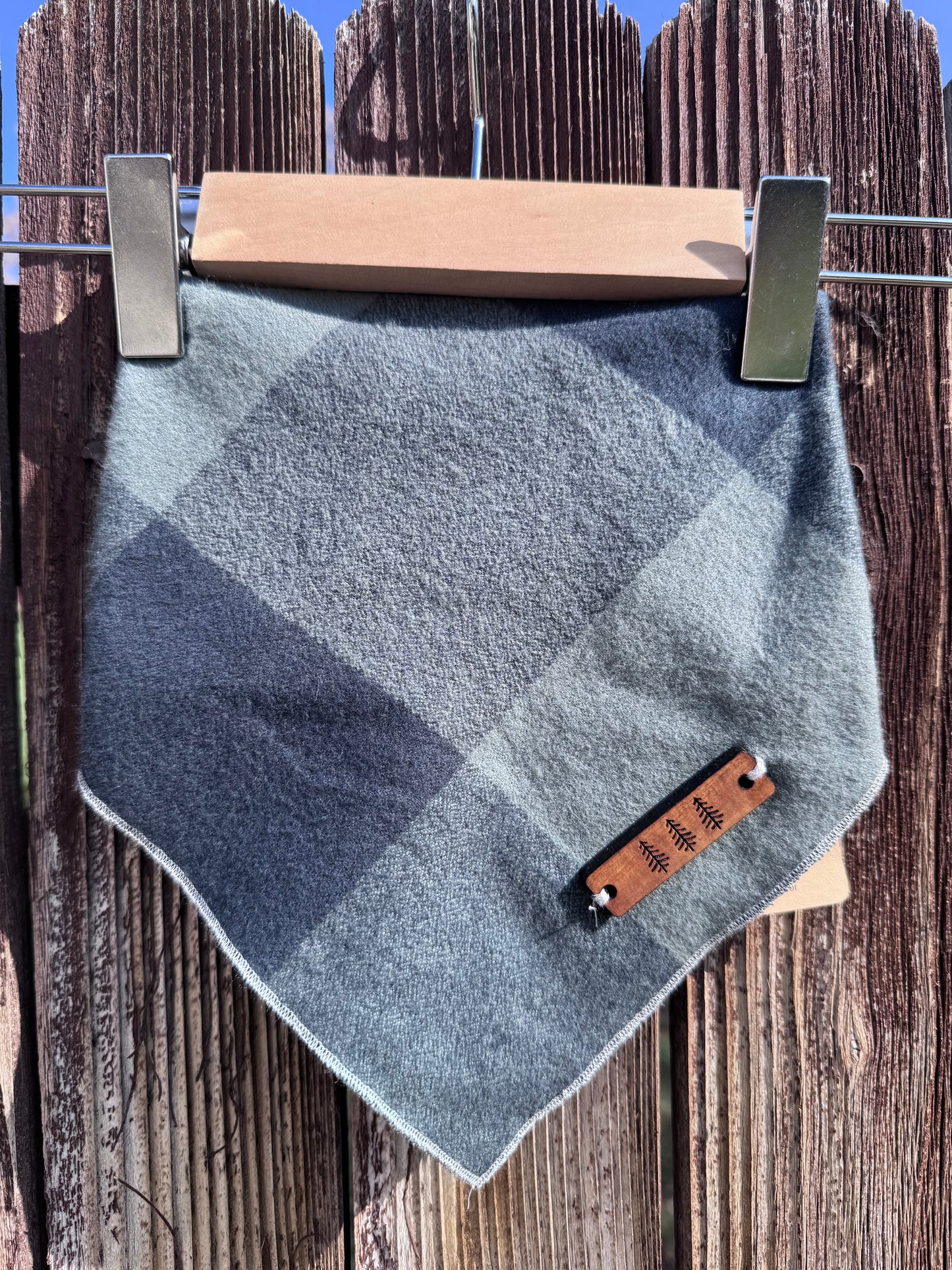 Blue Check Flannel Bandana
