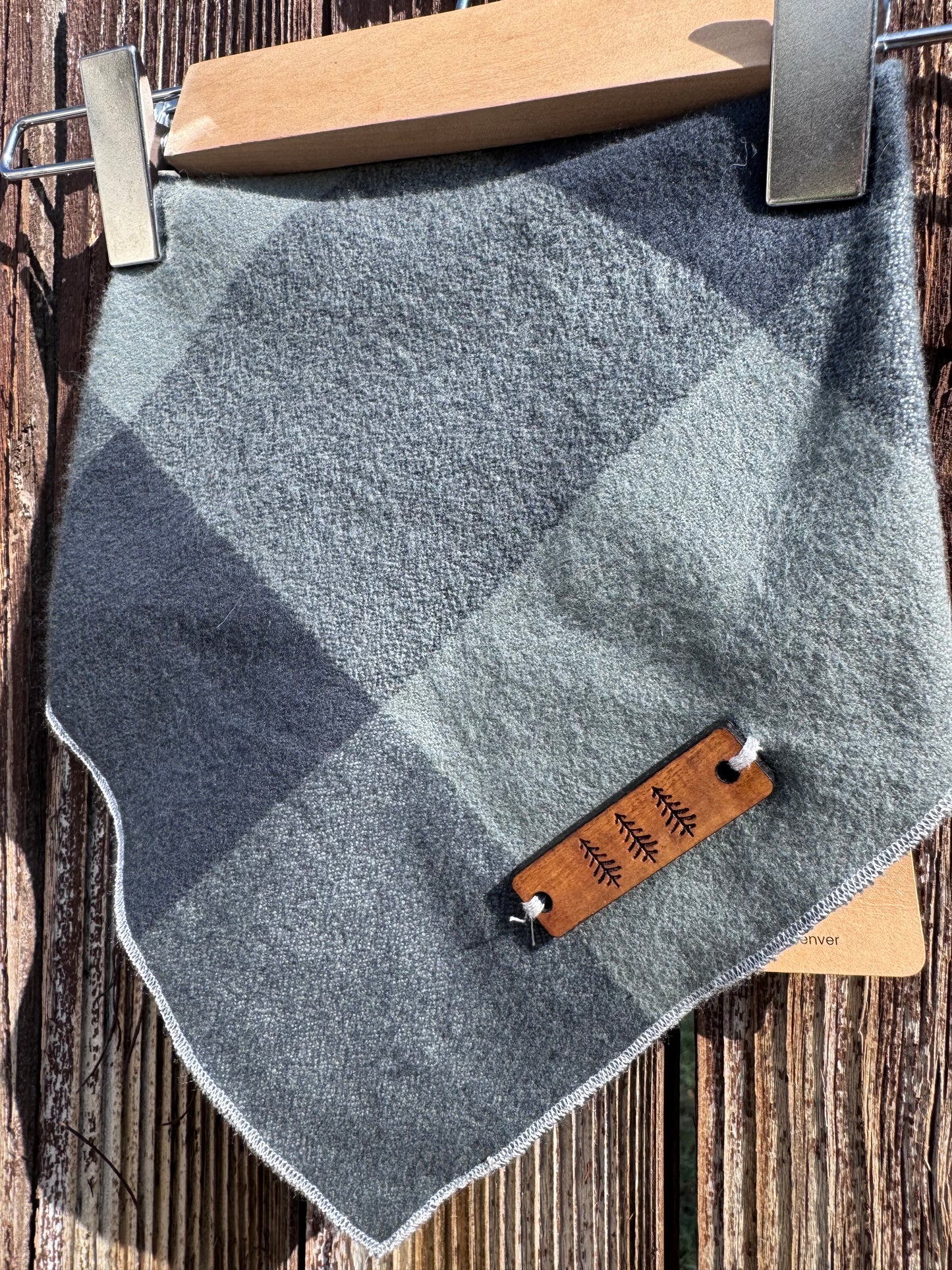 Blue Check Flannel Bandana