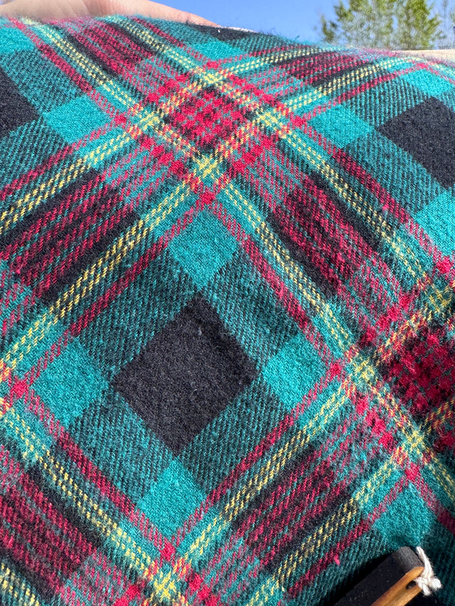 Holiday Plaid Upcycled Bandana