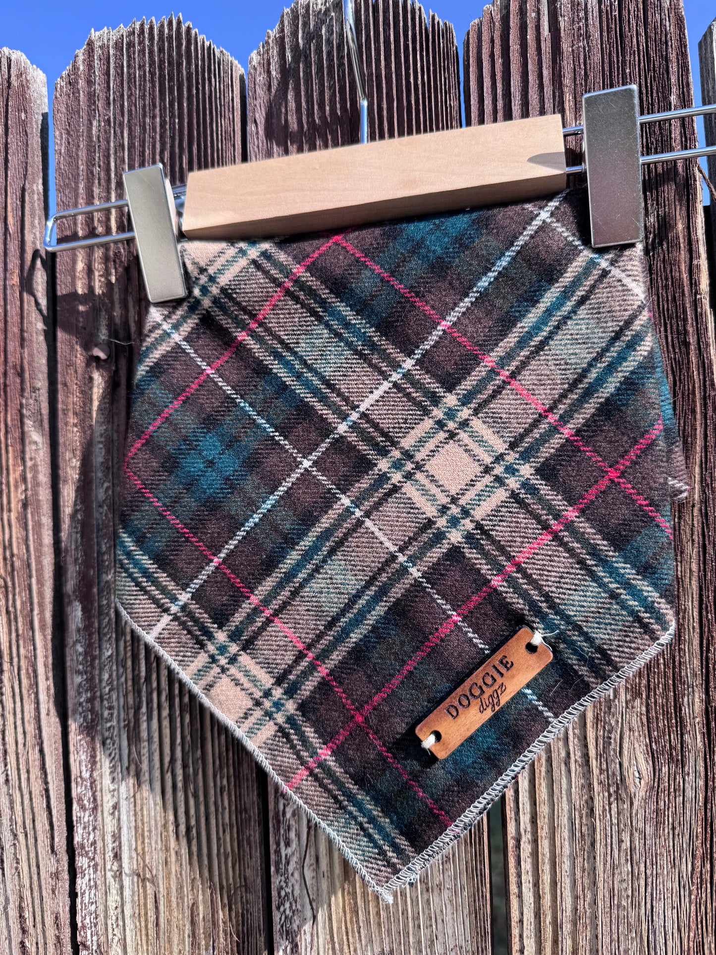 Cozy Cabin Upcycled flannel bandana
