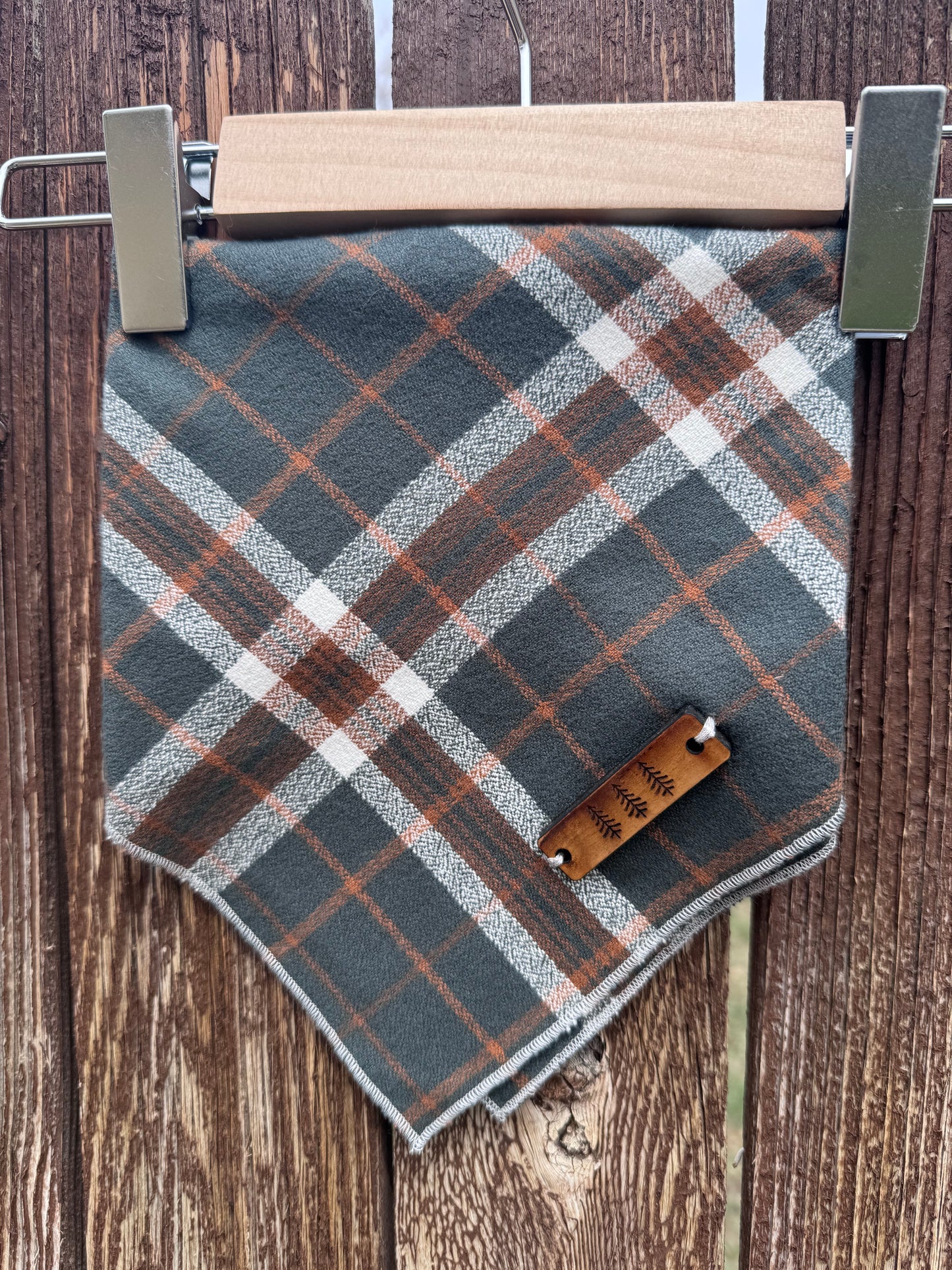 Olive flannel bandana
