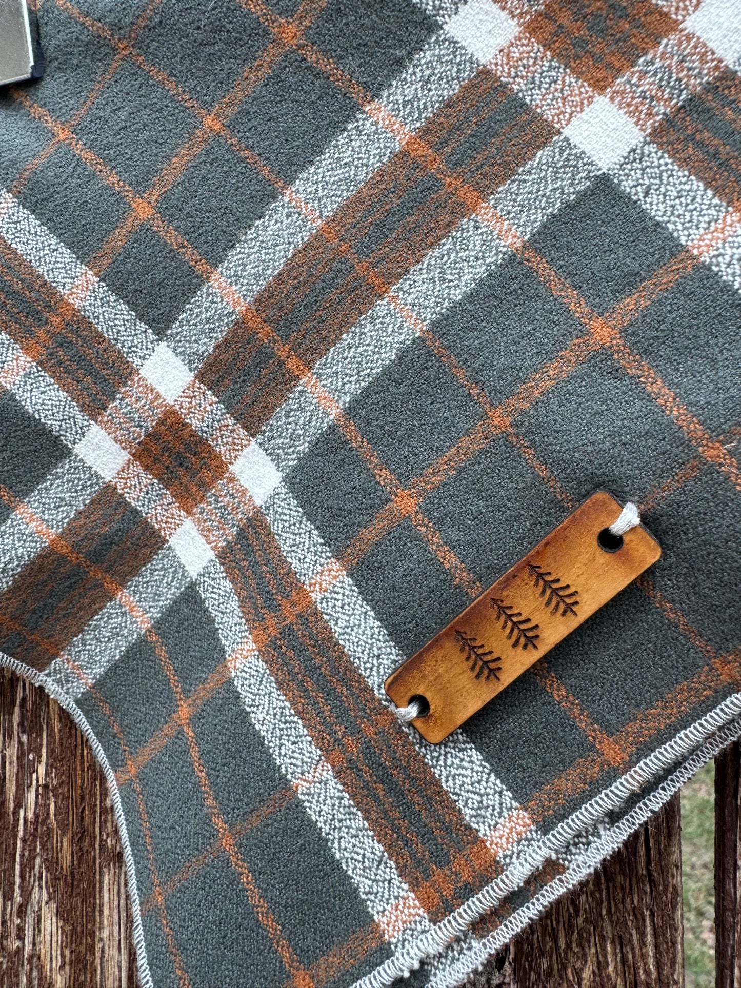 Olive flannel bandana