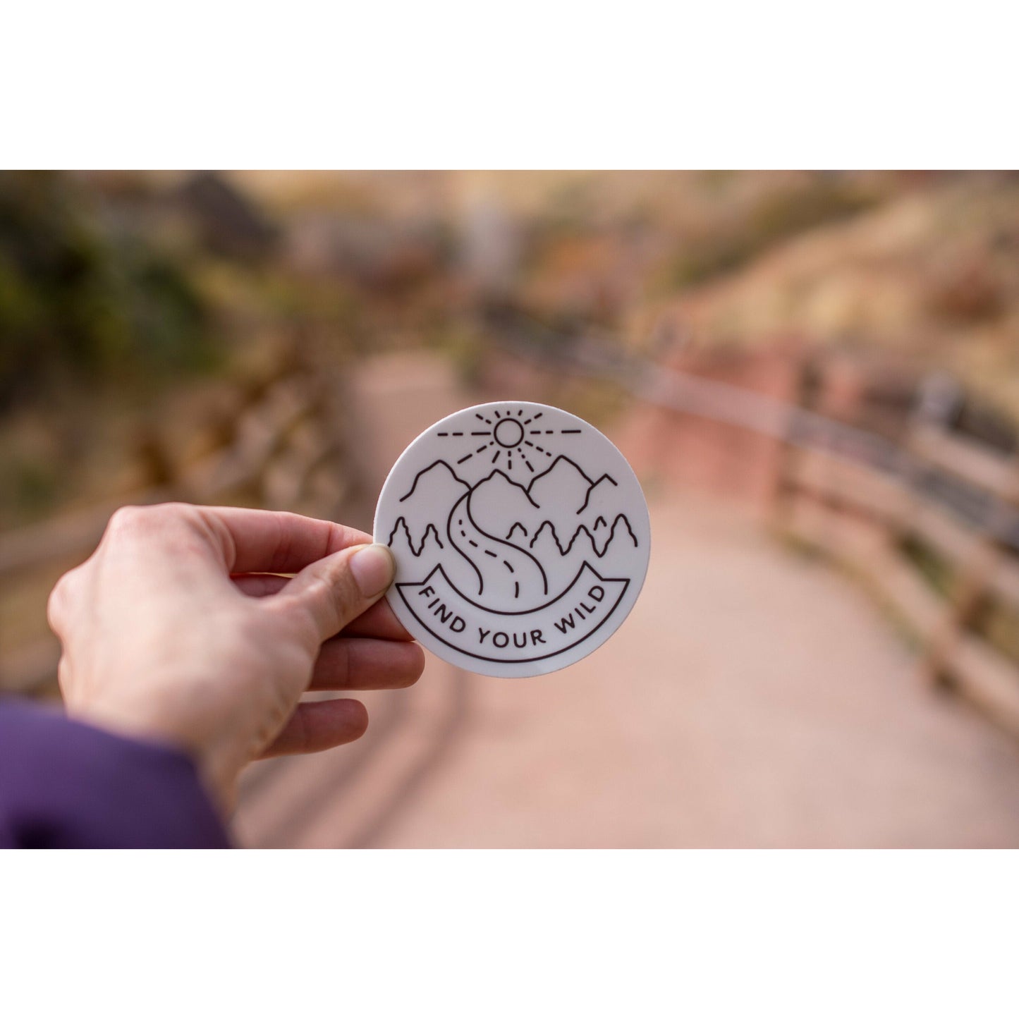 a person holding a frisbee in their hands