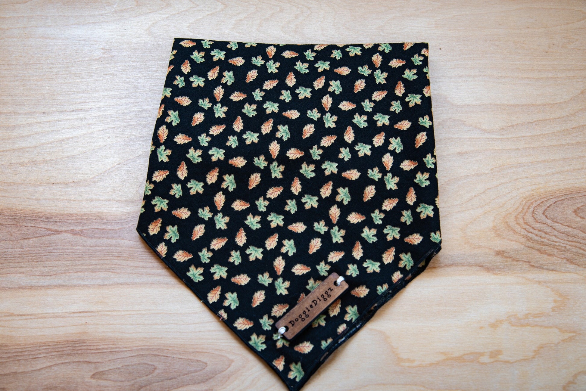 a table with a black and white checkered tie