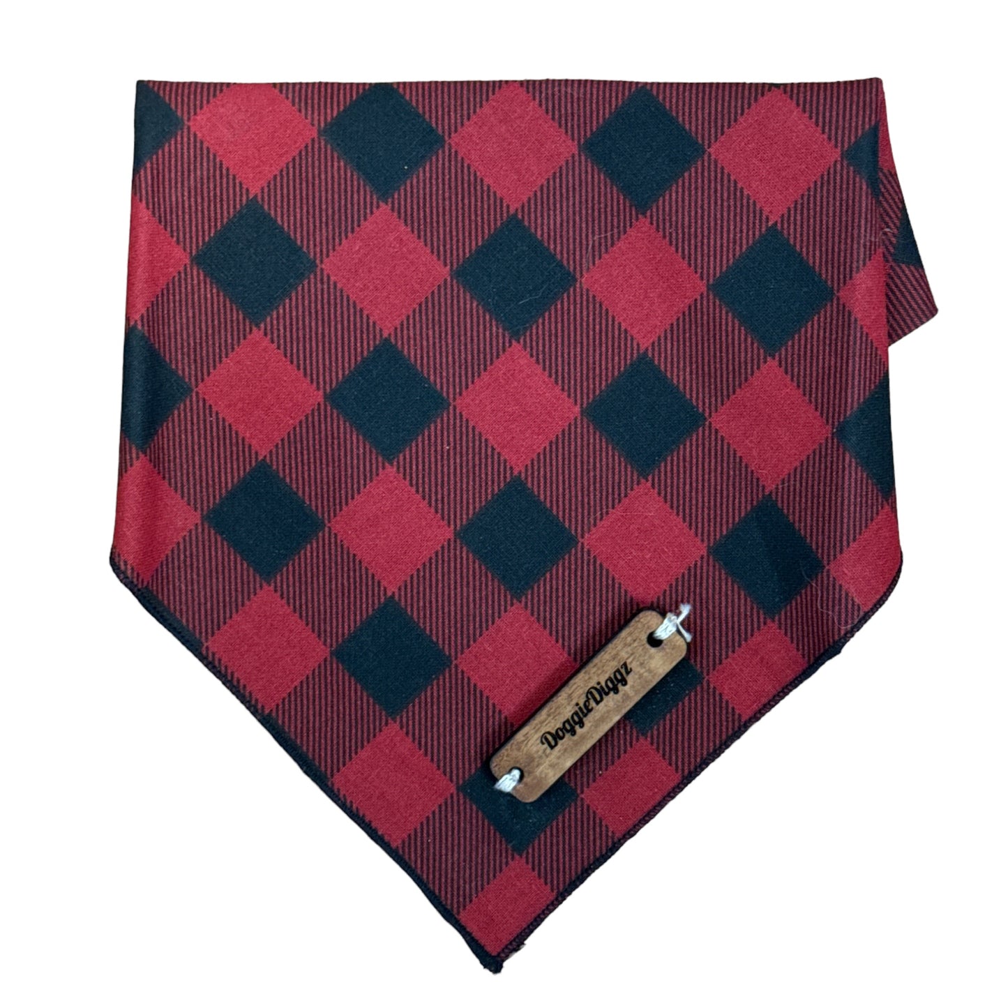 Red Check Plaid Cotton Bandana