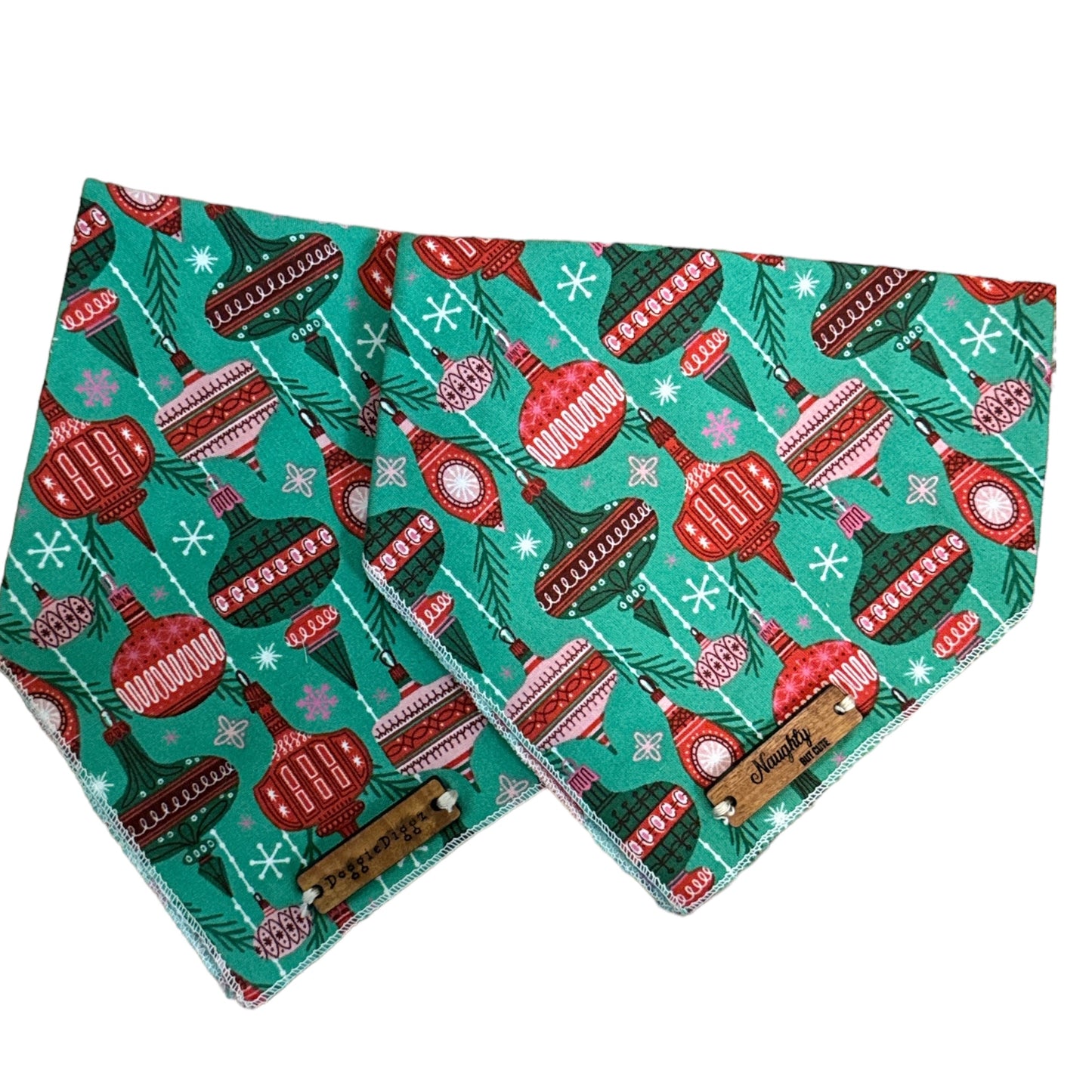 Green Ornaments Dog Bandana