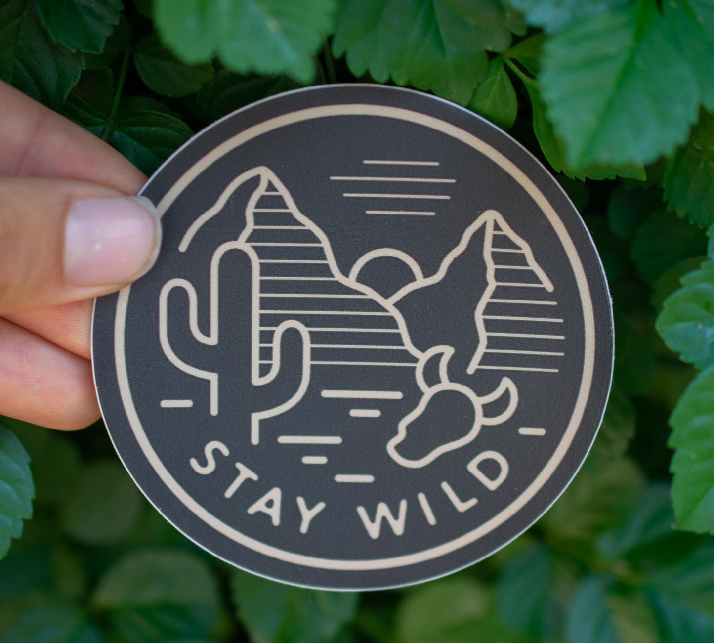 Gray Stay Wild Sticker