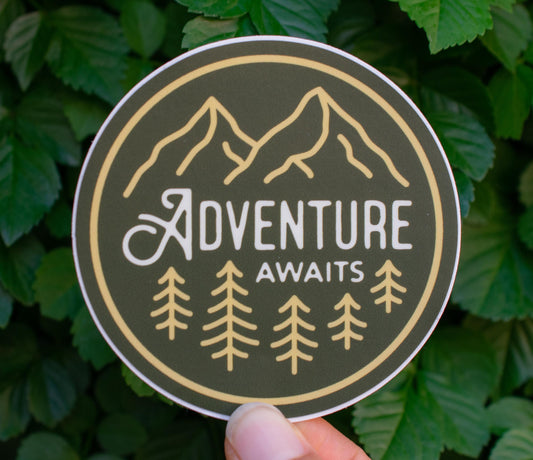 Green Adventure Awaits Sticker